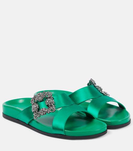 Chilanghi embellished satin sandals - Manolo Blahnik - Modalova