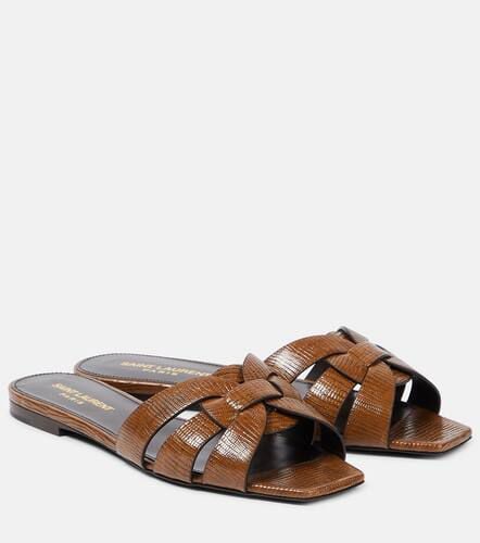 Tribute lizard-effect leather sandals - Saint Laurent - Modalova