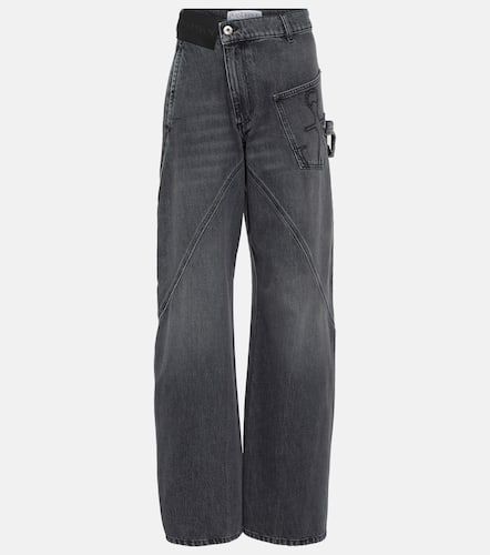 Twisted high-rise straight jeans - JW Anderson - Modalova