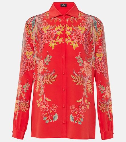 Camicia in seta con stampa floreale - Etro - Modalova