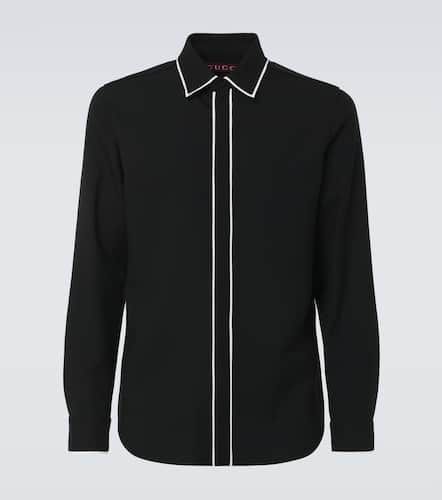 Gucci Camisa de gabardina de lana - Gucci - Modalova