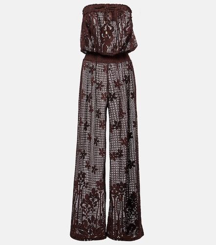 Viv off-shoulder cotton-blend jumpsuit - Melissa Odabash - Modalova