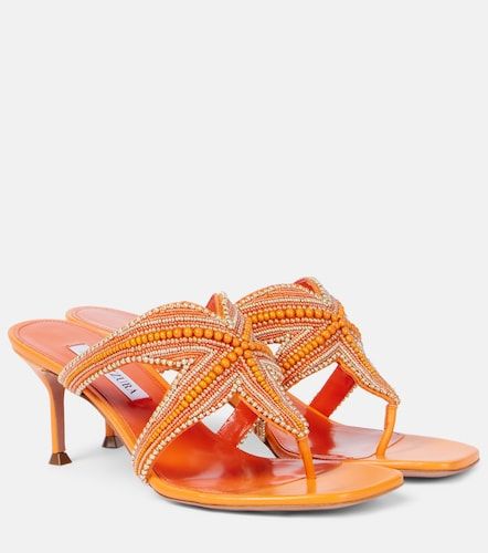 Reef Star beaded leather thong sandals - Aquazzura - Modalova