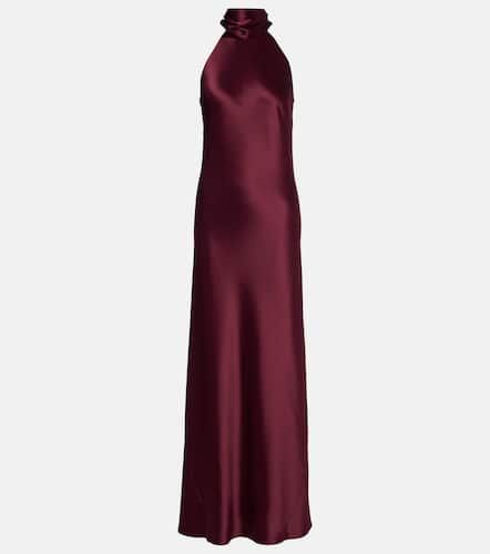 Galvan Sienna halterneck satin gown - Galvan - Modalova