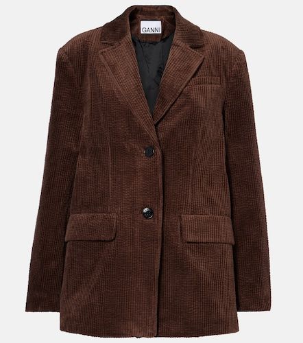 Ganni Blazer de pana de algodón - Ganni - Modalova