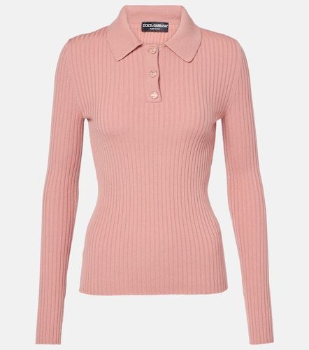 Gerippter Polo-Pullover aus einem Wollgemisch - Dolce&Gabbana - Modalova