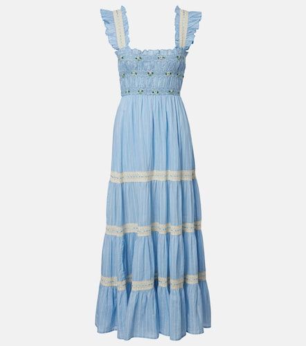 Vestido midi Aubrie de algodón con encaje - Rixo - Modalova