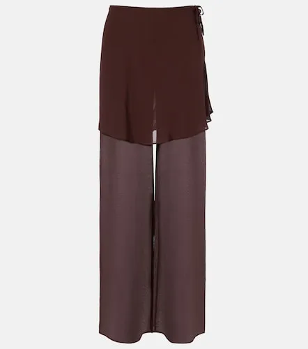 Sheer silk wide-leg pants - Christopher Esber - Modalova