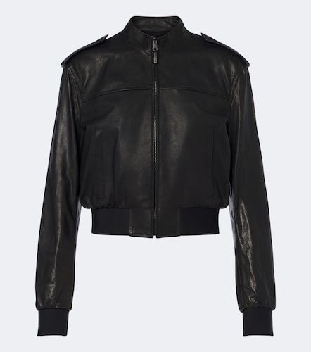 Gucci Bomber in pelle - Gucci - Modalova