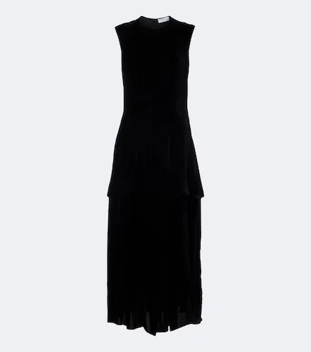 Vestido midi de terciopelo plisado - Stella McCartney - Modalova