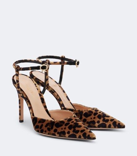 Pumps slingback in velluto - Gianvito Rossi - Modalova