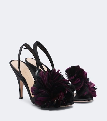 Sandali slingback in raso - Gianvito Rossi - Modalova