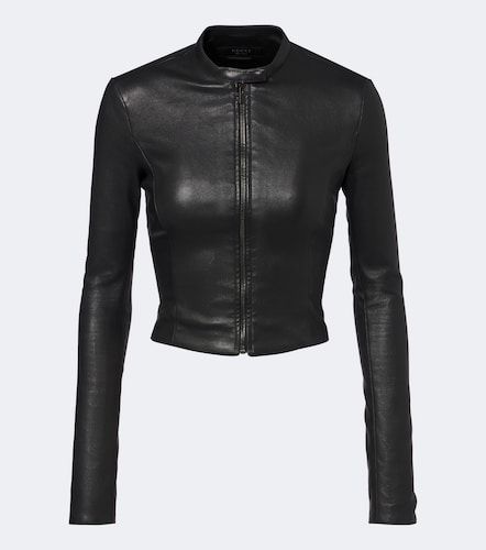 Gucci Cropped leather jacket - Gucci - Modalova
