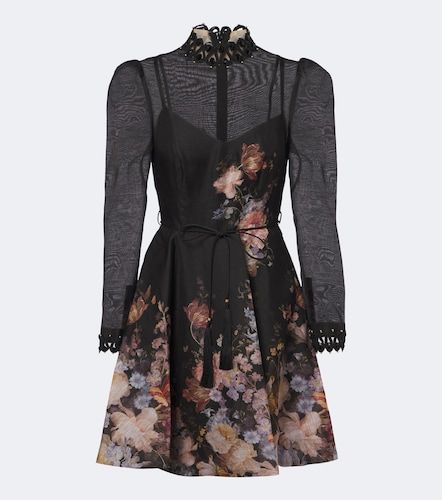 Valiant floral linen and silk minidress - Zimmermann - Modalova