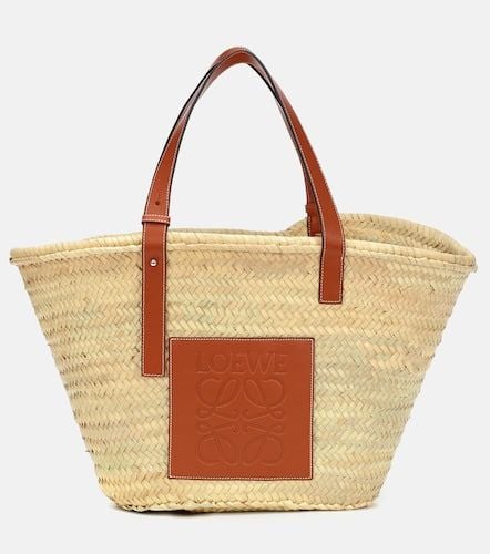 Large leather-trimmed basket tote - Loewe - Modalova