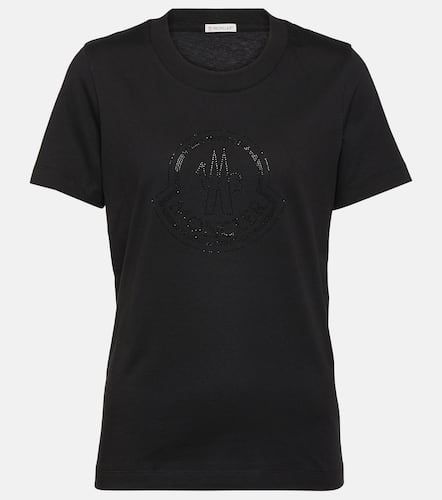 Moncler T-shirt in cotone con logo - Moncler - Modalova