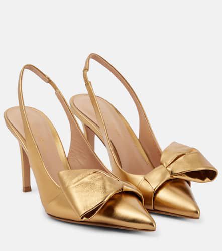 Safira metallic leather slingback pumps - Gianvito Rossi - Modalova