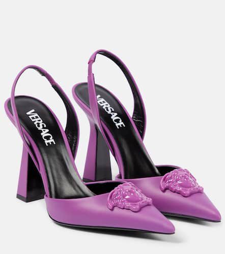 La Medusa leather slingback pumps - Versace - Modalova