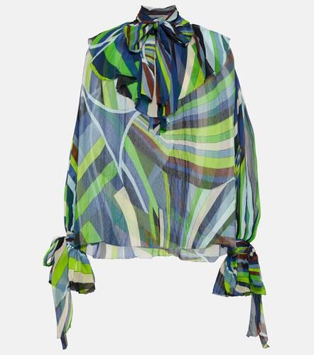 Iride tie-neck silk chiffon blouse - Pucci - Modalova