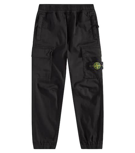 Compass cotton cargo pants - Stone Island Junior - Modalova