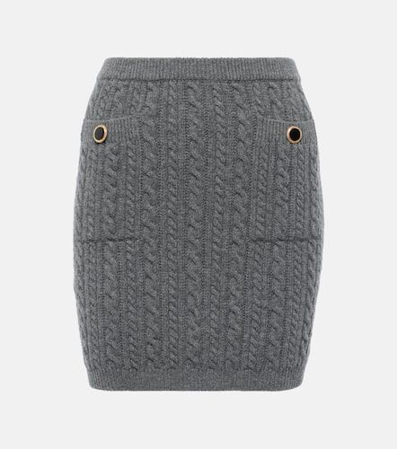Cable-knit wool miniskirt - Alessandra Rich - Modalova