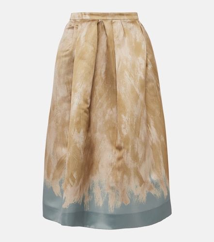 Falda midi de tiro alto estampada - Dries Van Noten - Modalova