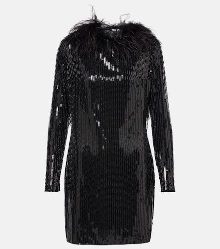 Juises feather-trimmed sequined minidress - The New Arrivals Ilkyaz Ozel - Modalova