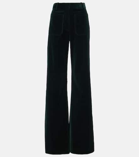 Alina high-rise velvet flared pants - Victoria Beckham - Modalova