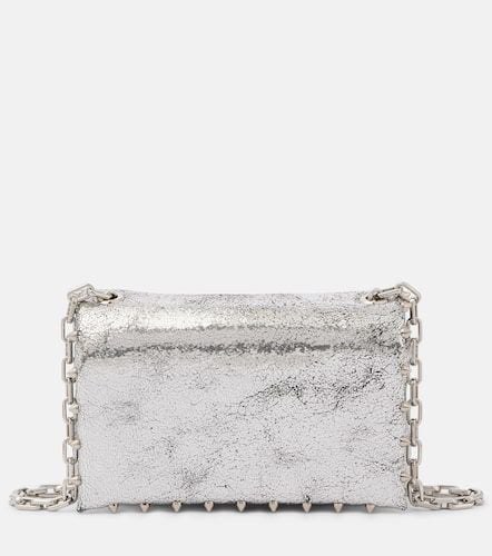 Spiked metallic leather crossbody bag - Christian Louboutin - Modalova