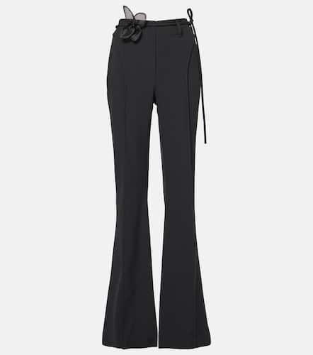 Floral-appliquÃ© high-rise flared pants - Rotate - Modalova