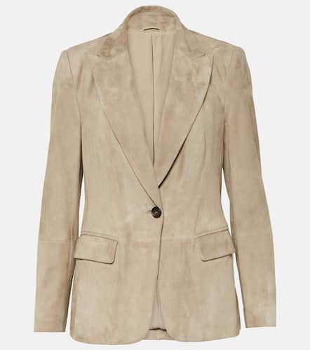 Embellished suede blazer - Brunello Cucinelli - Modalova