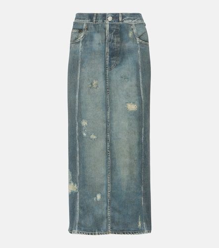 Mid-rise printed denim midi skirt - Acne Studios - Modalova