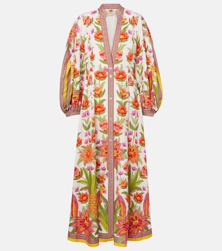 Maxikleid Ararais aus einem Leinengemisch - Farm Rio - Modalova