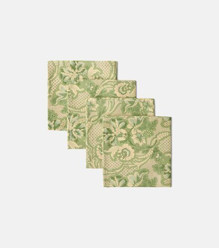 Set de 4 servilletas Iris de lino estampadas - Cabana - Modalova