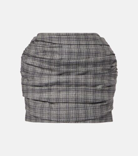 Checked wool and cashmere miniskirt - Magda Butrym - Modalova