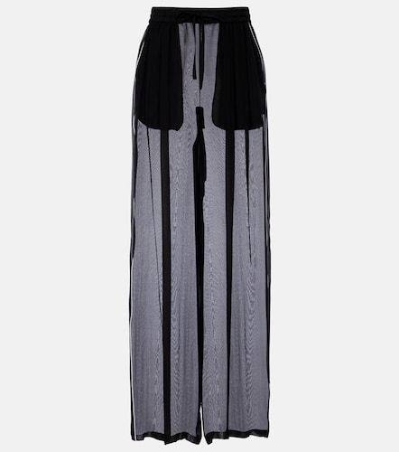 Pantalones anchos de seda transparentes - Dolce&Gabbana - Modalova