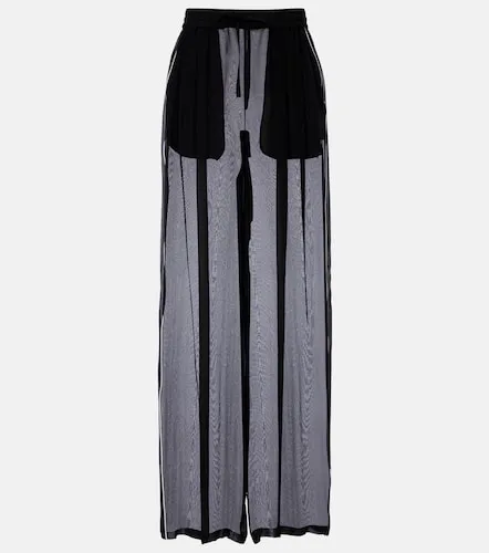 Sheer silk wide-leg pants - Dolce&Gabbana - Modalova