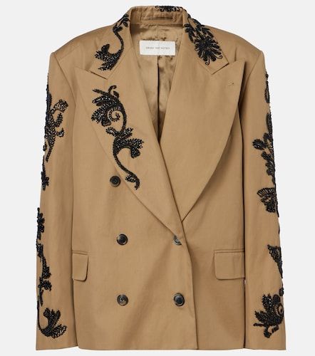 Blazer doppiopetto in cotone - Dries Van Noten - Modalova