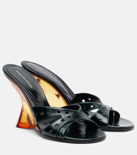 Mules in vernice con zeppa - Dries Van Noten - Modalova