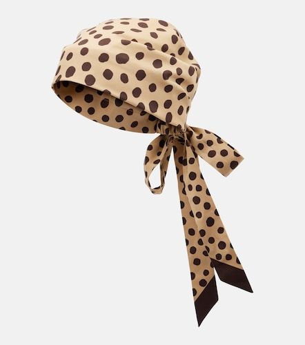 Polka-dot cotton and silk head wrap - Valentino Garavani - Modalova