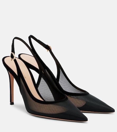 Pumps slingback con suede - Gianvito Rossi - Modalova