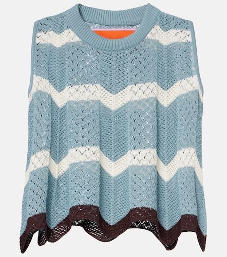 Crop top Chevron de croché de algodón - La DoubleJ - Modalova