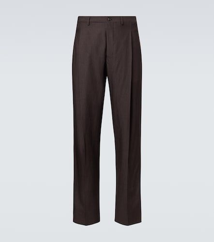 Wool, abaca, and silk wide-leg pants - Giorgio Armani - Modalova