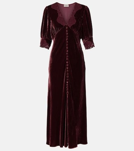 Vestido midi Simone de terciopelo - Rixo - Modalova