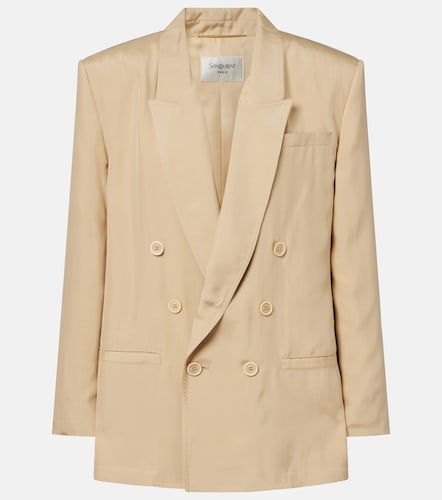 Blazer cruzado de seda - Saint Laurent - Modalova