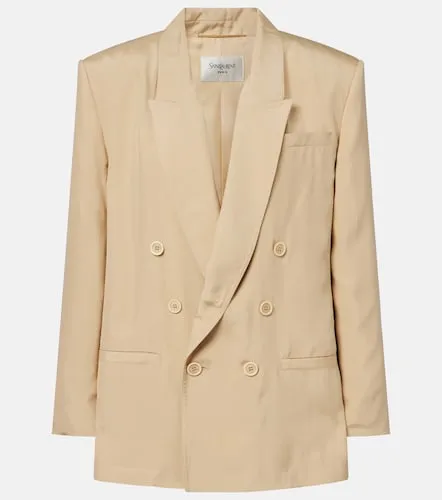 Double-breasted silk blazer - Saint Laurent - Modalova