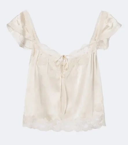 Rosalee lace-trimmed silk satin top - Doen - Modalova