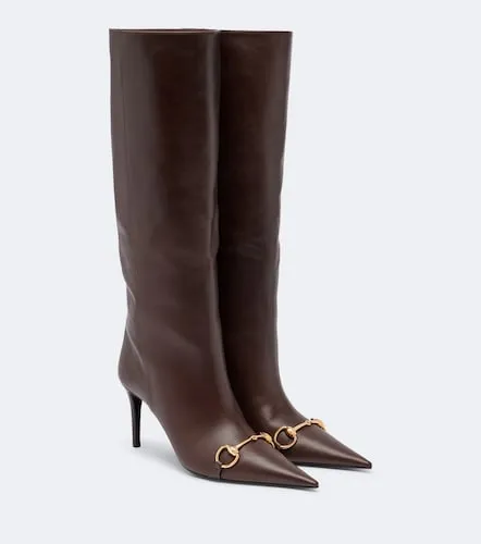 Donna Horsebit leather knee-high boots - Gucci - Modalova