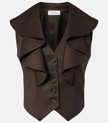 McQueen Weste barathea aus Wolle - McQueen - Modalova