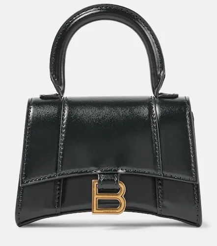 Hourglass Mini leather top-handle bag - Balenciaga - Modalova